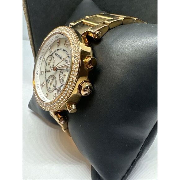 Michael Kors Parker MK5491 Women's Gold Stainless Steel Analog Dial Watch JNA203 - Picture 2 of 11